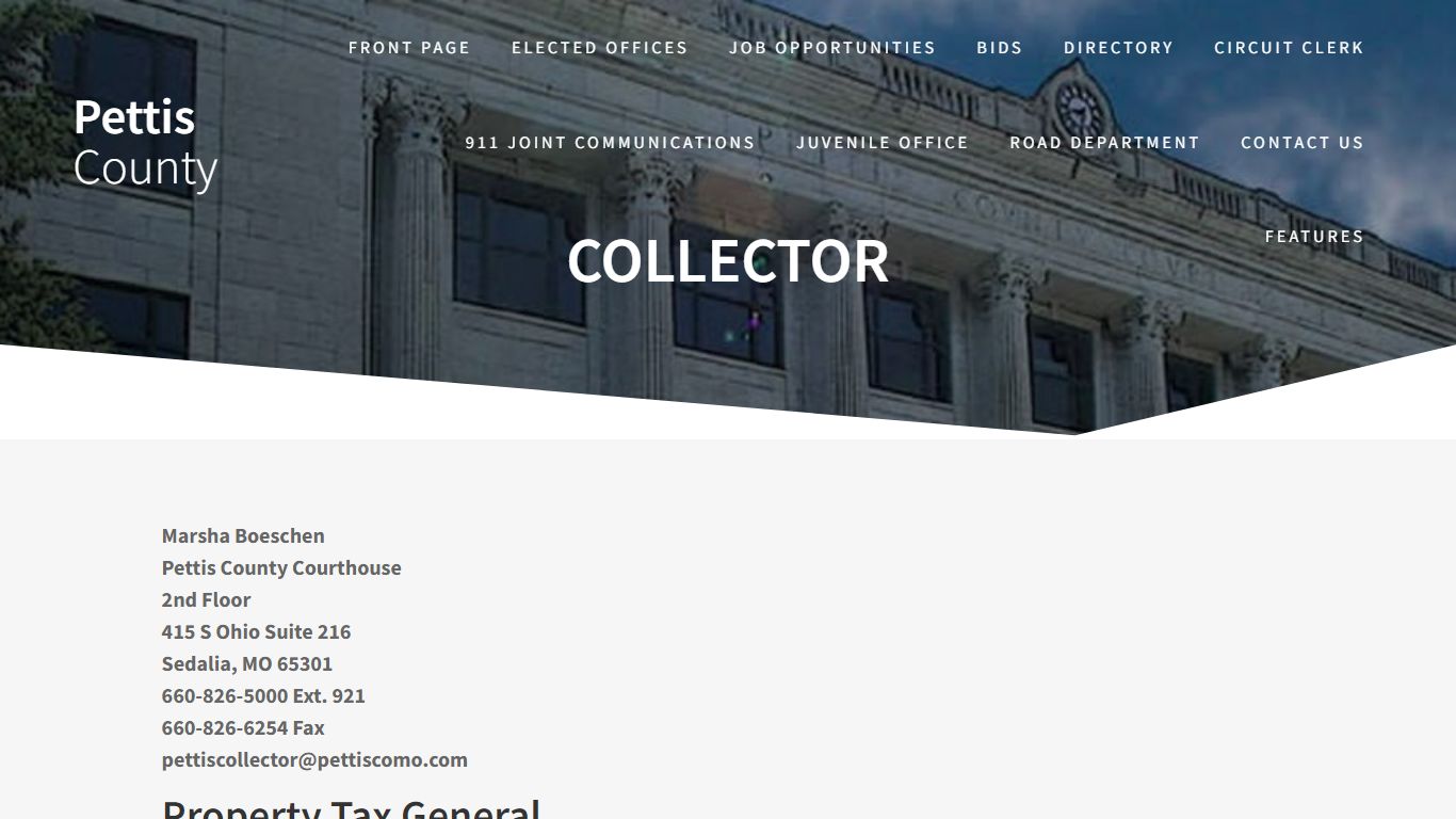 Collector – Pettis County